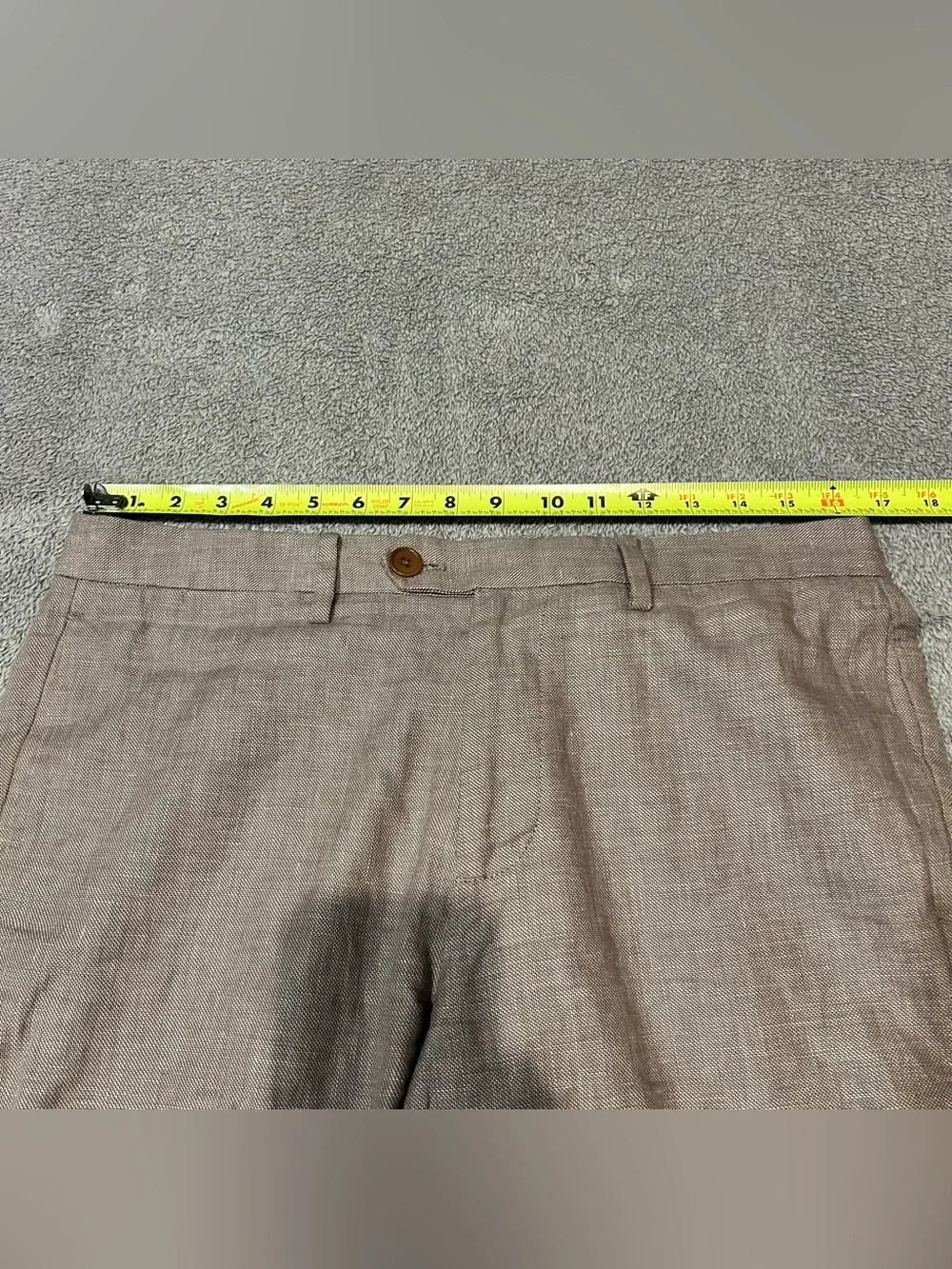 Bonobos Slim Fit Pants Men's 32x32 Brown Linen Blend Straight Leg